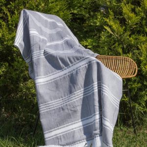 Полотенце Пештемаль – Антрацитовое1